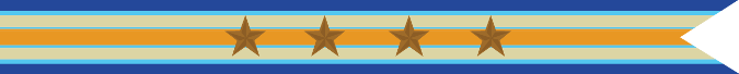 United States Navy Inherent Resolve Campaign Streamer With 4 Bronze Stars